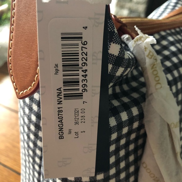 Dooney & Bourke Gingham Hobo NWT - Picture 3 of 6